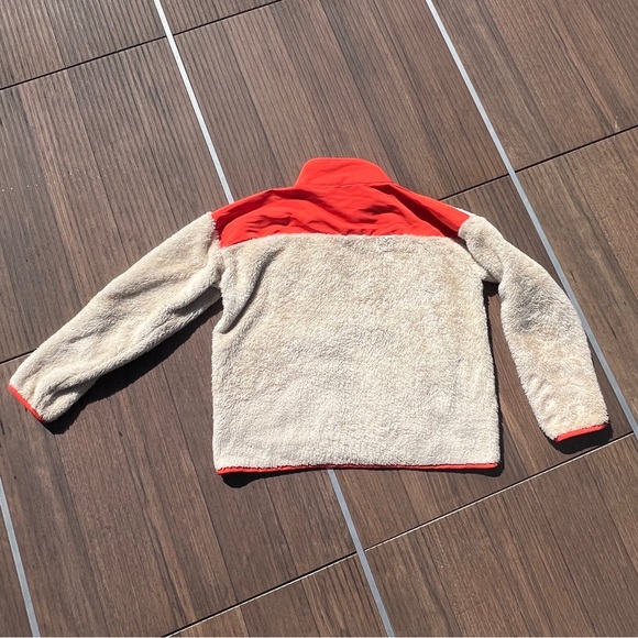 J.Crew Fleece Jacket | Orange and Cream | Size: Small - Picture 6 of 7